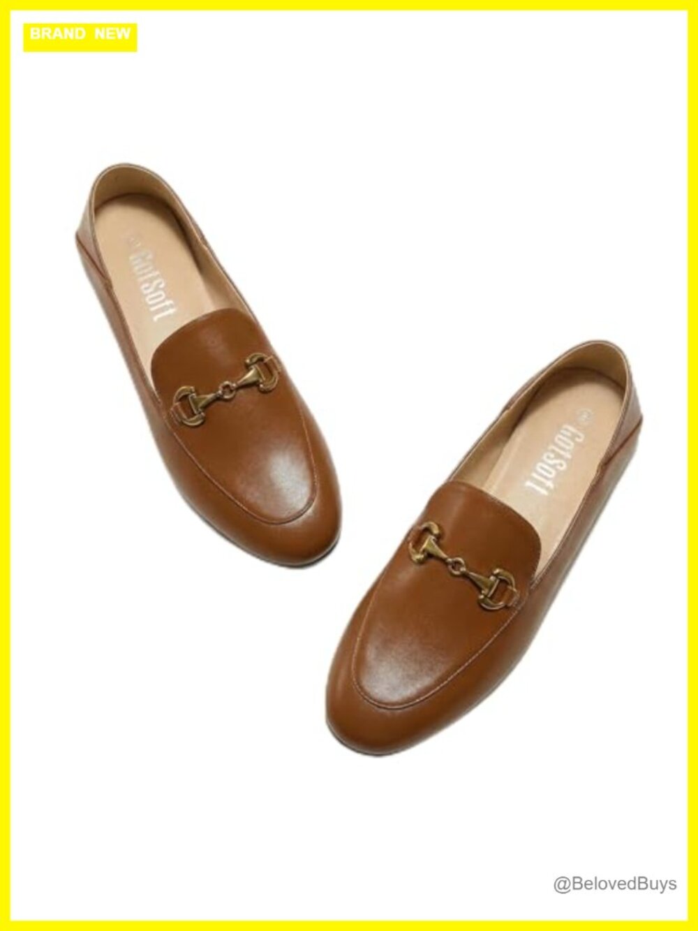 Womens Lambskin Insole Loafers Slip On Flats Metal Chain Shoes